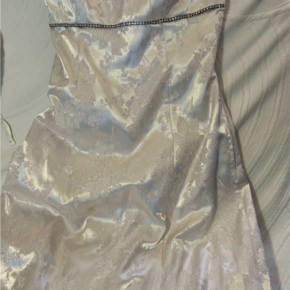 Beautiful Vintage Strapless Gown in champagne pink with matching shawl - Picture 9 of 16